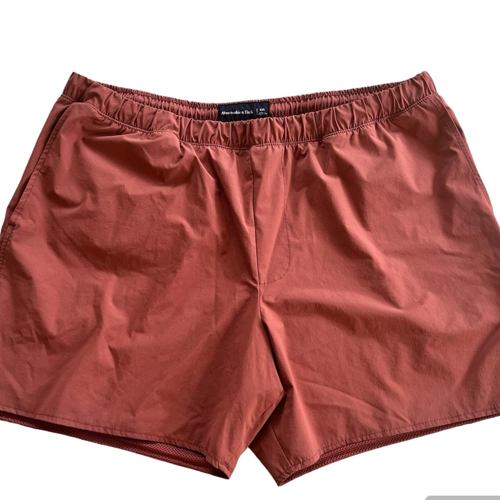 ABERCROMBIE & FITCH men’s XXL rust swim trunks shorts NWOT